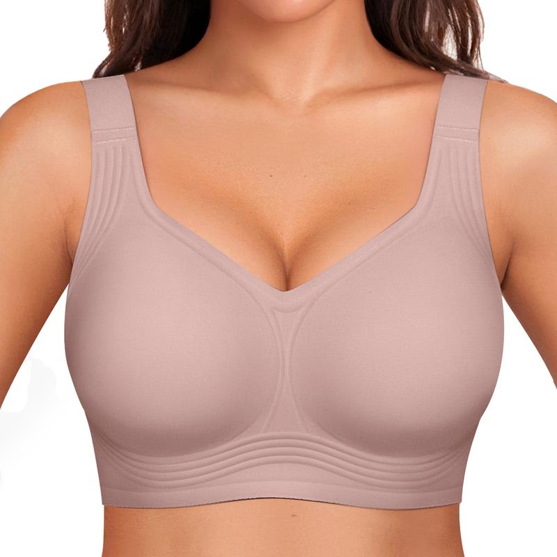 Full coverage wireless bra.