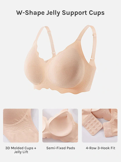 Full Coverage Seamless Wireless Jelly Support Bra