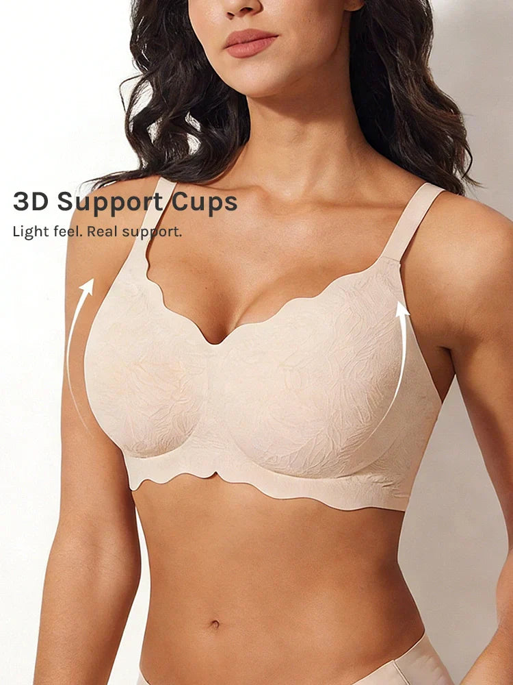 Full Coverage Seamless Wireless Jelly Support Bra