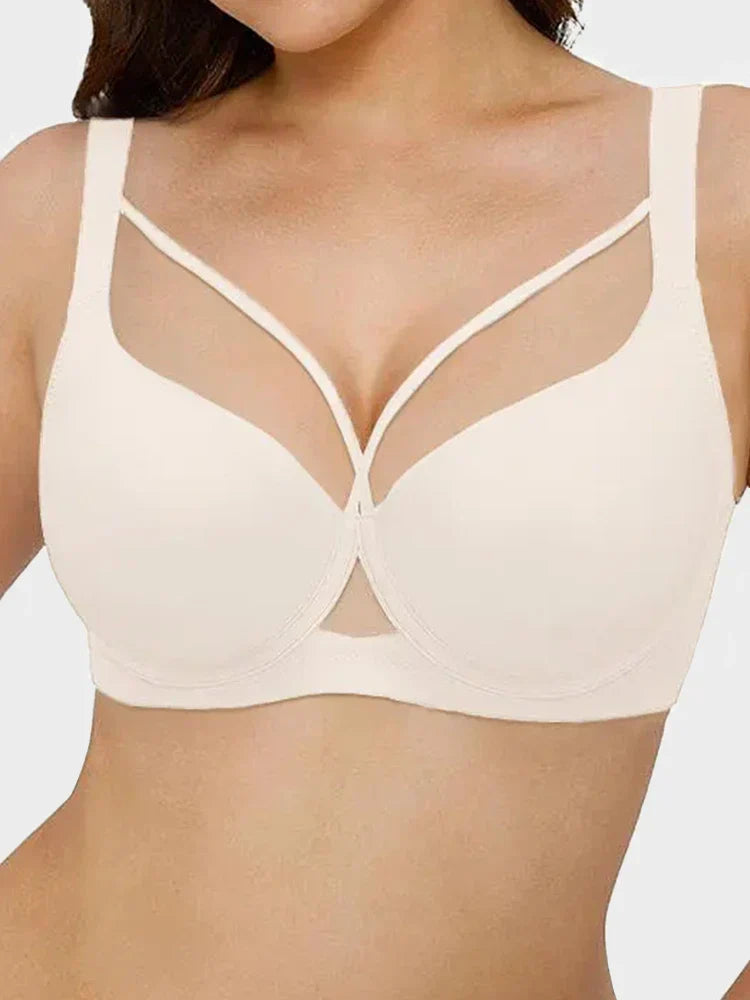 Gathering & Side-Smoothing Push-Up Thin Sexy Bra