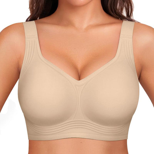 Full coverage wireless bra.