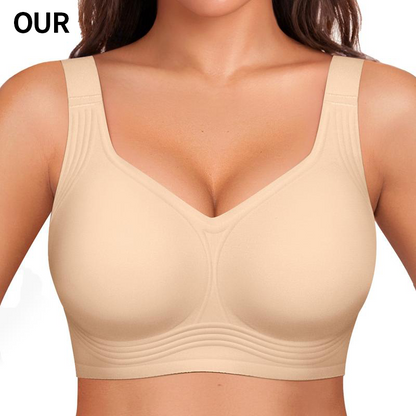Full coverage wireless bra.