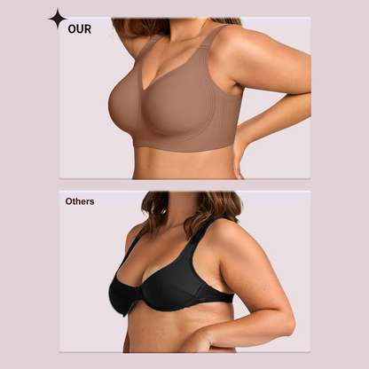 Full coverage wireless bra.