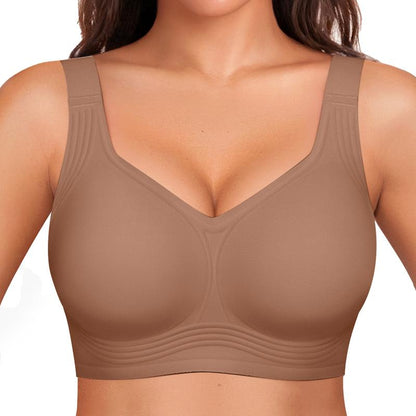Full coverage wireless bra.